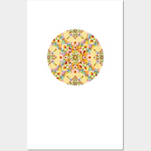 Pastel Rainbow Mandala Posters and Art